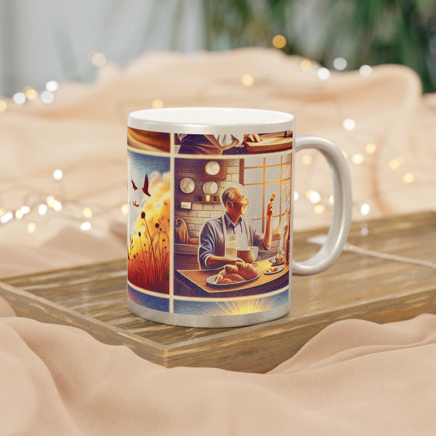 Metallic Mug - Loving Life Silver\/Gold Mug